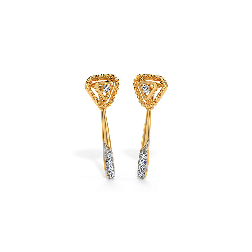 Trillion Diamond Drop Earrings