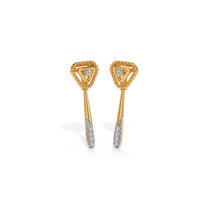 Trillion Diamond Drop Earrings