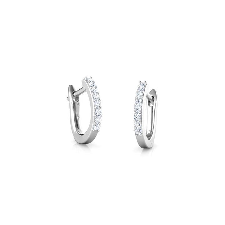 Linear Multi Pierced Diamond Hoop Earrings