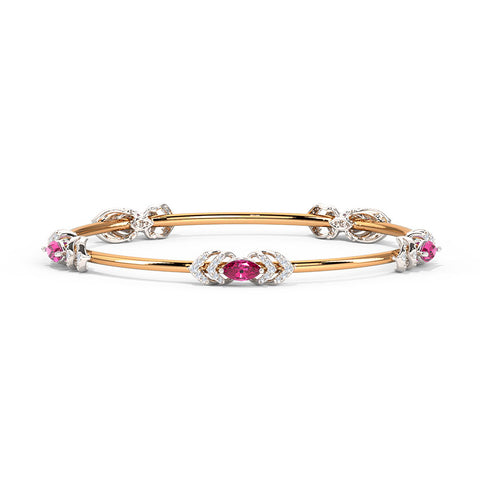 Charming Blush Gemstone Bangle