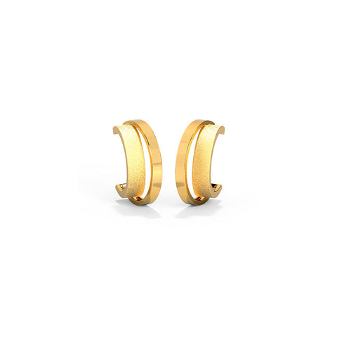 Duo Delights Gold Hoop Earrings