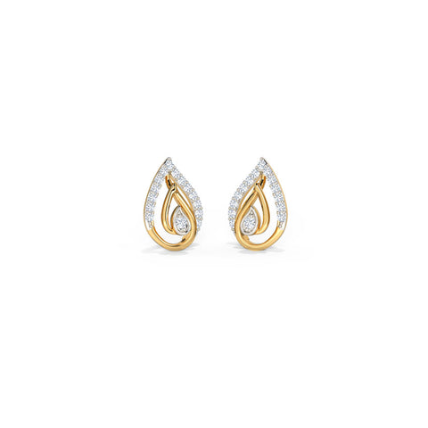 Trickel Diamond Stud Earrings