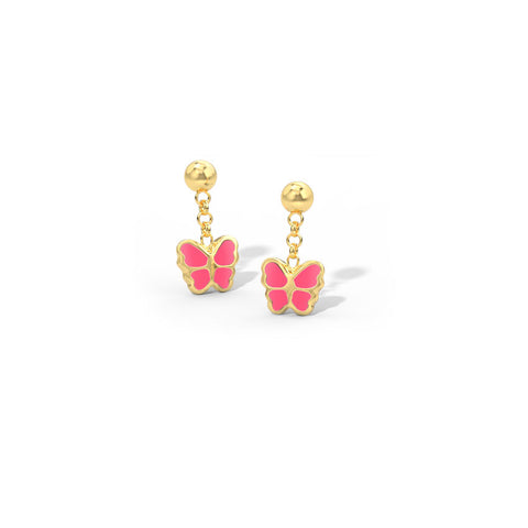 Butterfly Flutter Kids Gold Stud Earrings