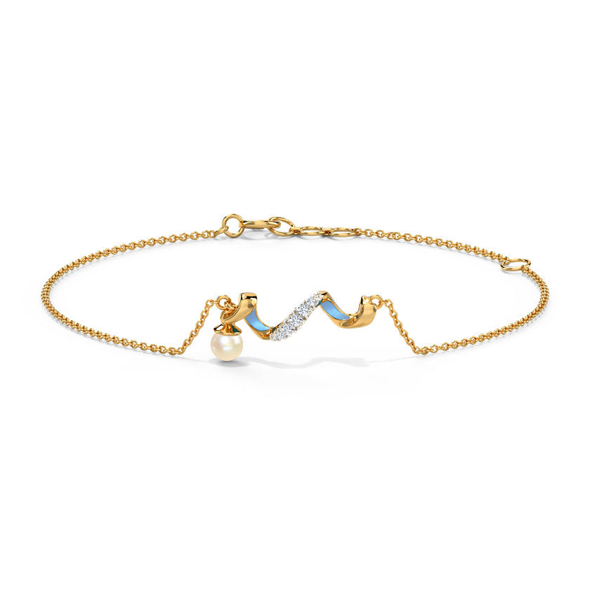 Azure Twirl Pearl Bracelet
