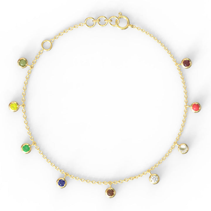 Swing Navratna Gemstone Bracelet