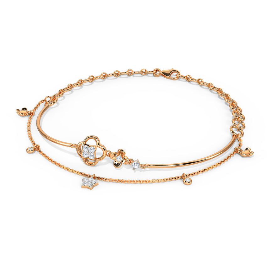 Glinting Clover Diamond Bracelet