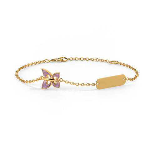 Flutter Personalised Kids' Gold Bracelet