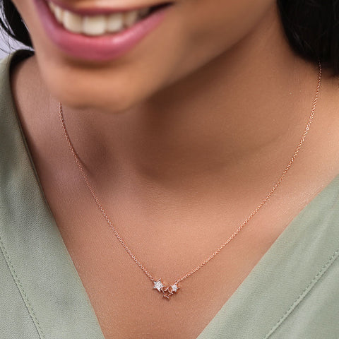 Kylie Glinting Stars Diamond Necklace