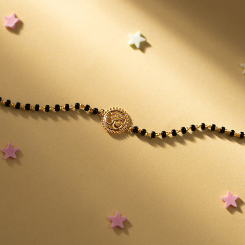 Ornate Om Baby Nazaria Gold Bracelet