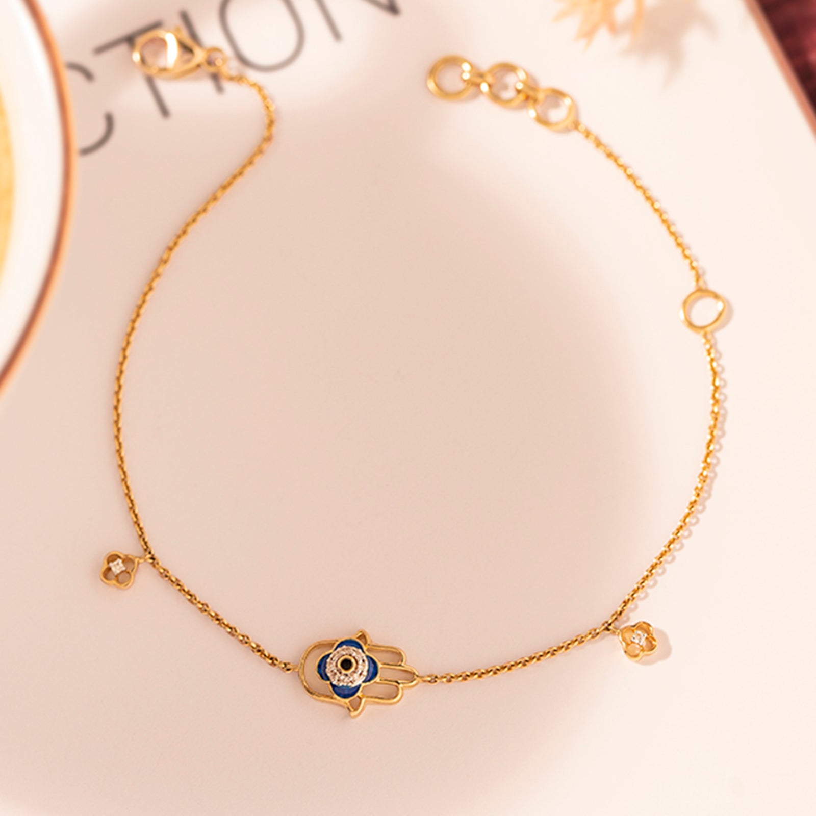 Grace Evil Eye Hamsa Diamond Bracelet