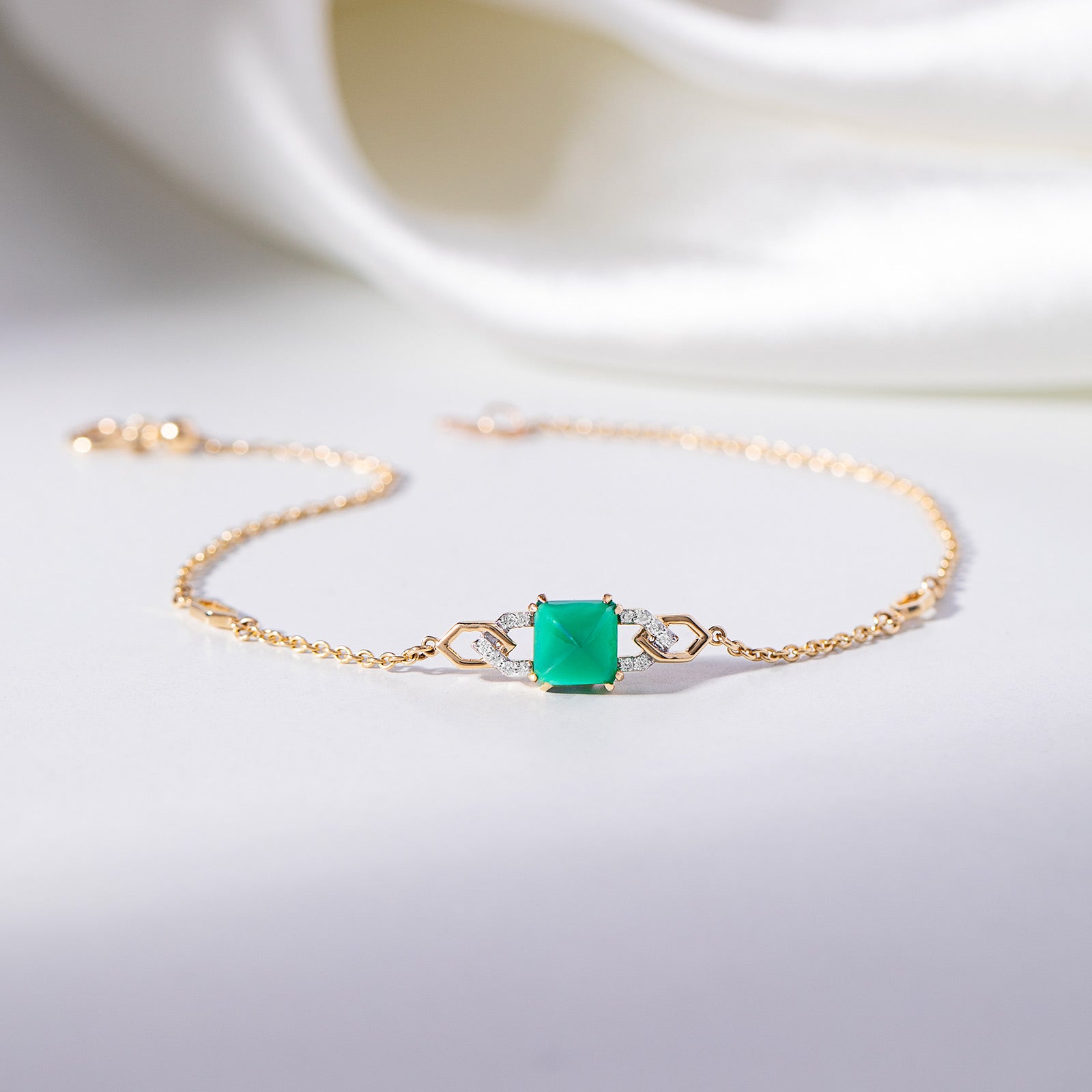 Glitter Gemstone Adjustable Bracelet