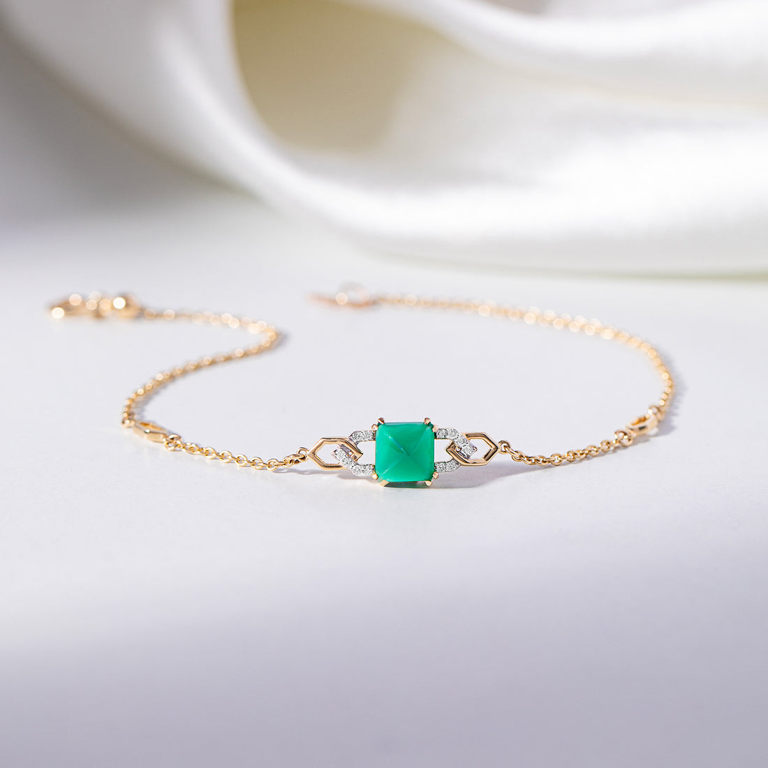 Glitter Gemstone Adjustable Bracelet