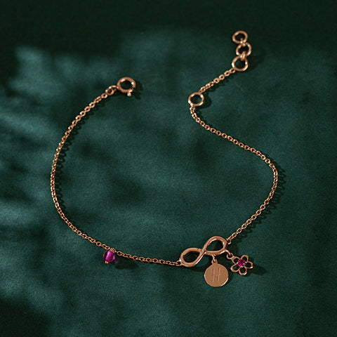 Infinitely Yours Personalised Gemstone Bracelet