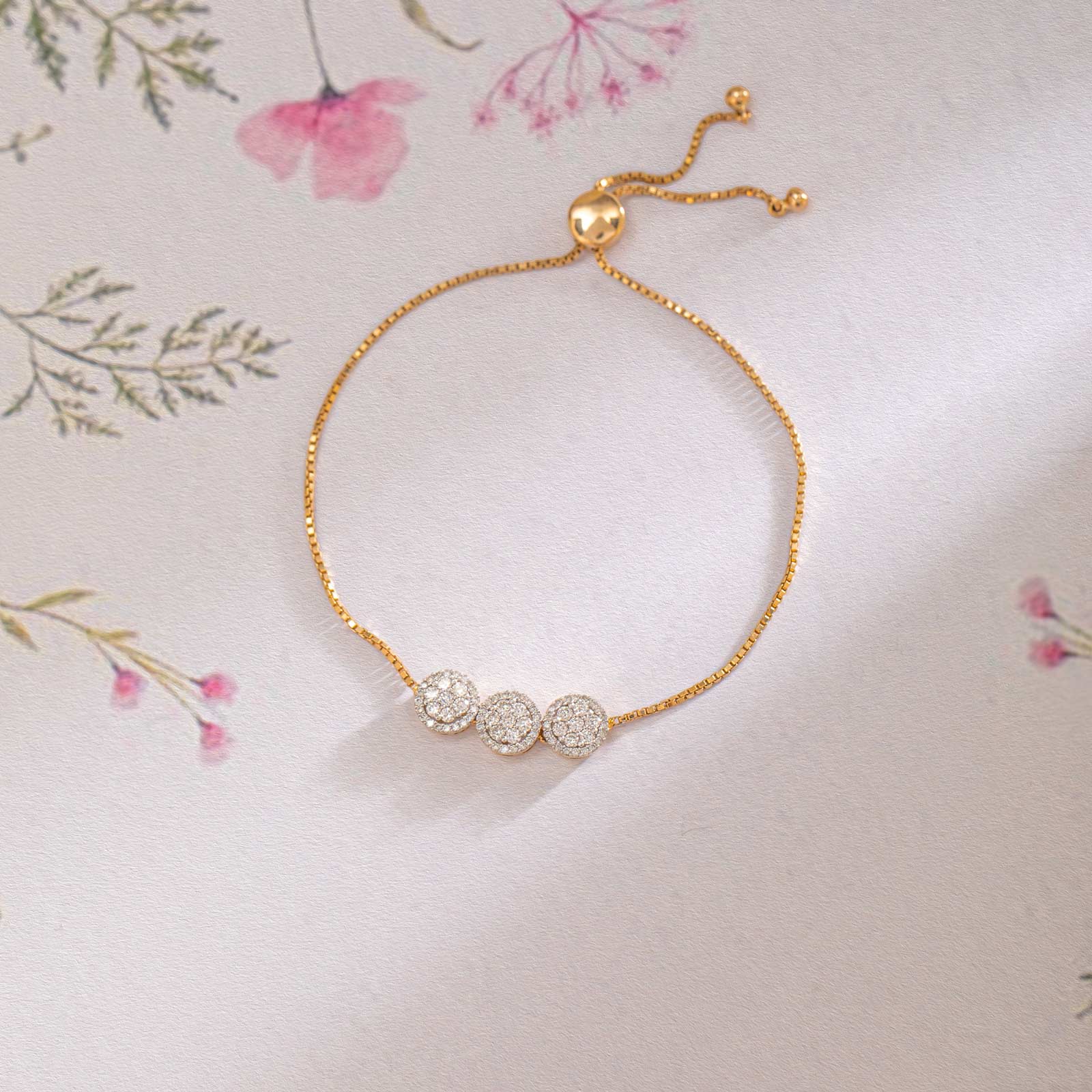 Ahana Seven Stone Adjustable Diamond Bracelet