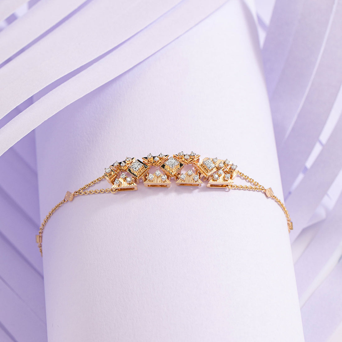 Sunset Splendor Diamond Chain Bracelet
