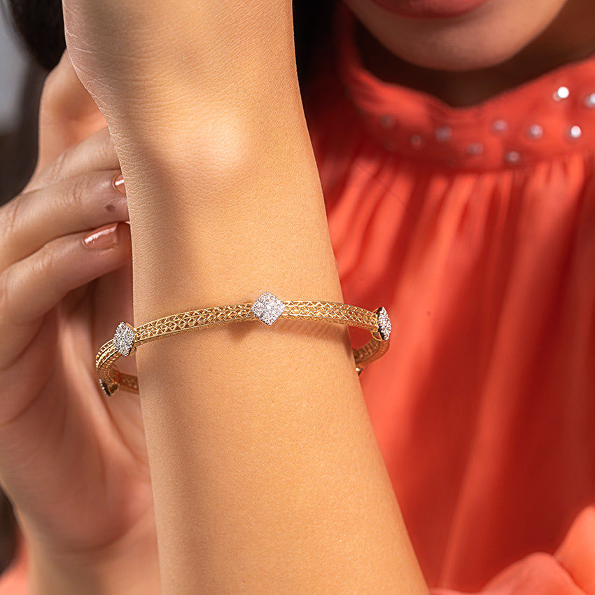 Glitter Mesh Diamond Bangle