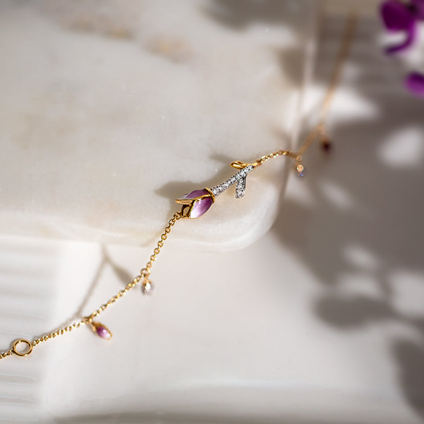 Wisteria Tulip Diamond Bracelet