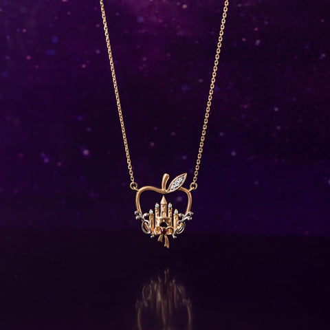 Snow White Apple Castle Diamond Necklace