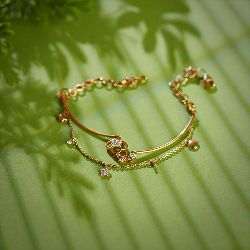 Glinting Clover Diamond Bracelet