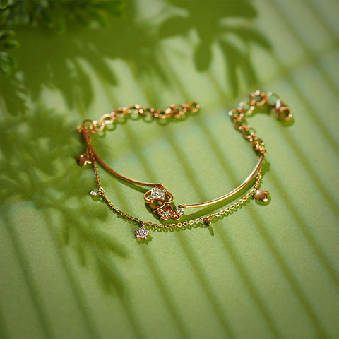 Glinting Clover Diamond Bracelet