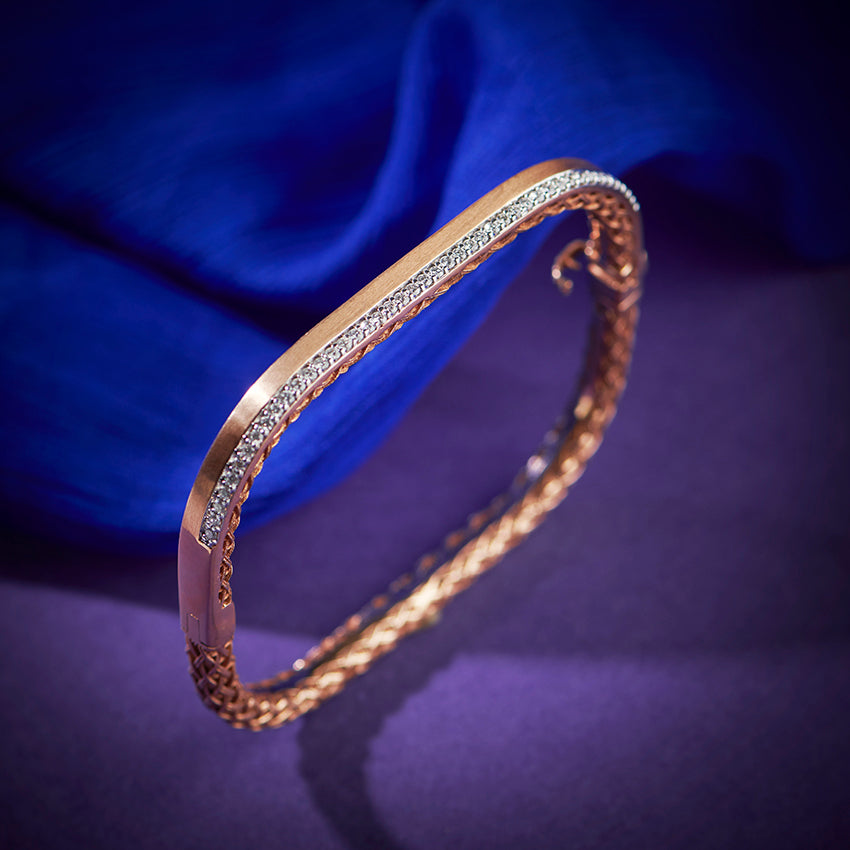 Modern Interlaced Diamond Bracelet
