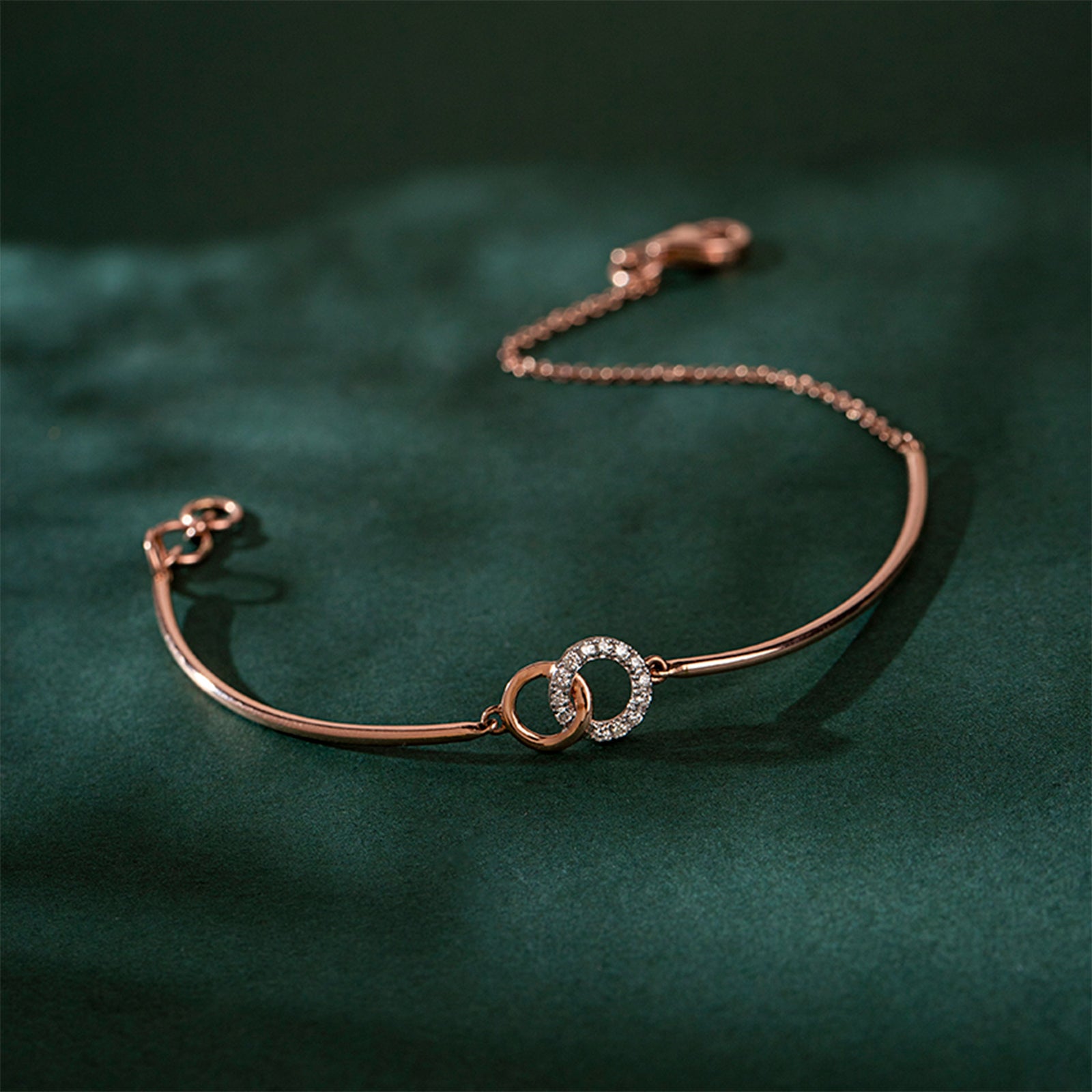 Duo Interlinked Diamond Bracelet