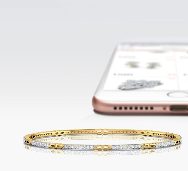 Kaira Paisley Mirror Diamond Bangle