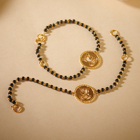 Ganesha Baby Nazaria Gold Bracelet Set of 2