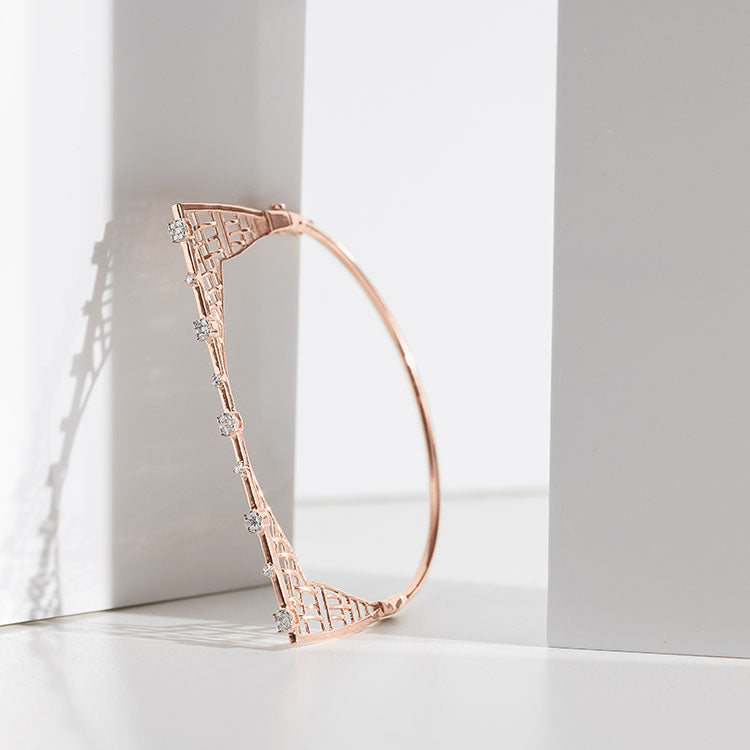 Dazzling Knit Diamond Bangle