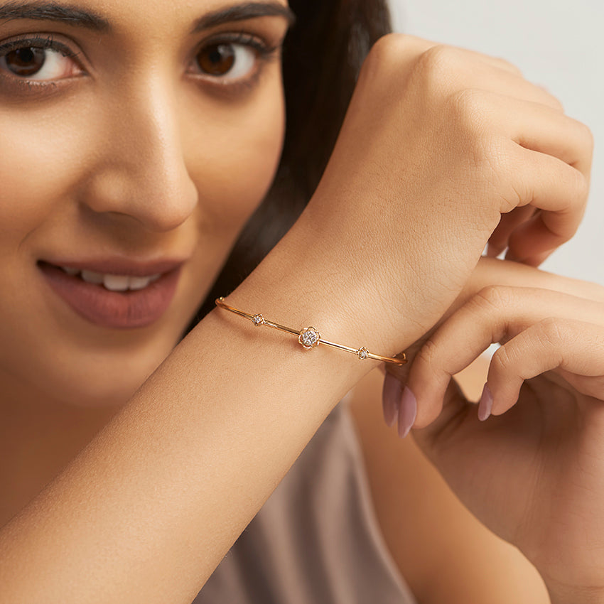 Delicate Floral Diamond Bracelet