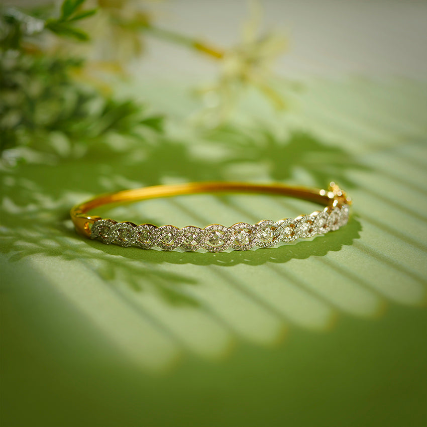 Linear Orb Diamond Bracelet