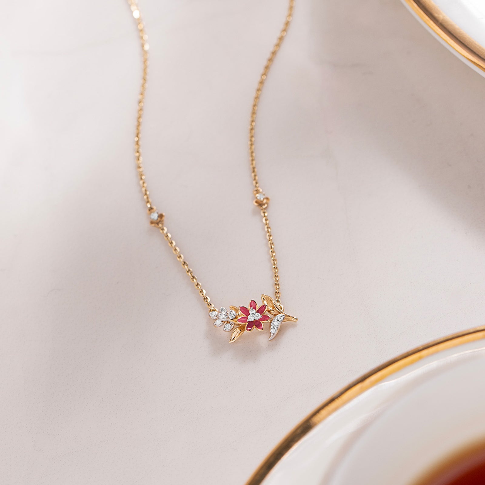 Petals of Elegance Diamond Necklace