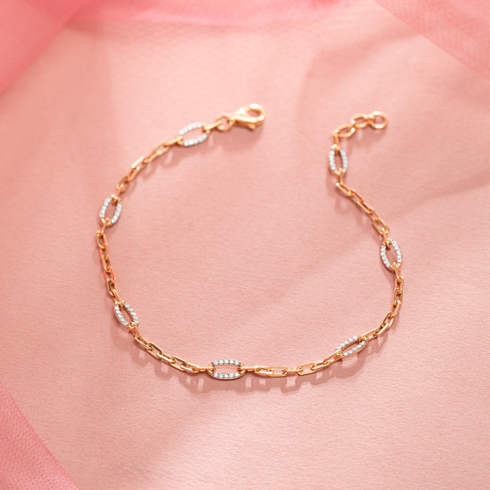 Oval Diamond Tennis Bracelet