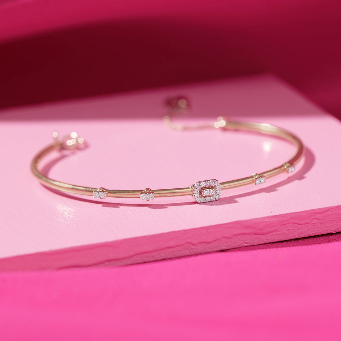 Modern Quad Diamond Bracelet