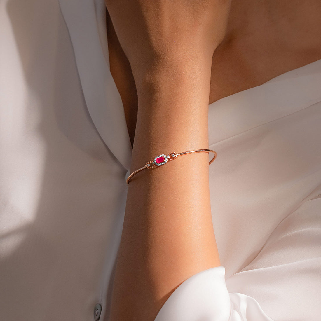 Celestial Serenity Diamond Tube Bracelet