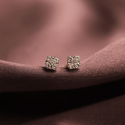 Petite Quad Diamond Stud Earrings