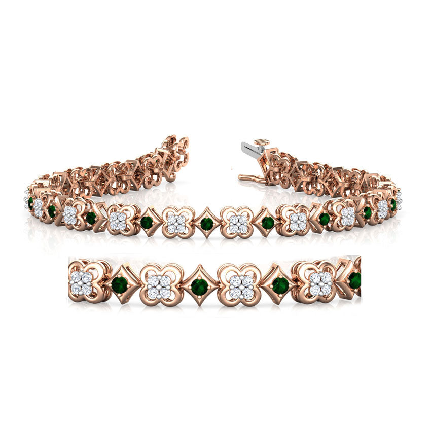 Radiant Floret Diamond Tennis Bracelet
