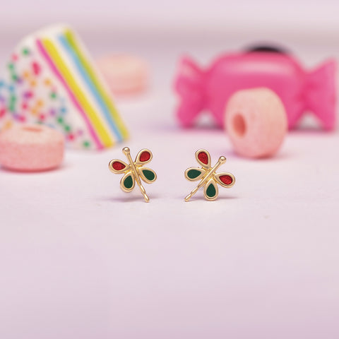 Rainbow Butterfly Stud Earring