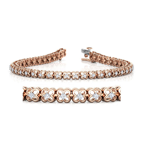Glimmer Floret Diamond Tennis Bracelet
