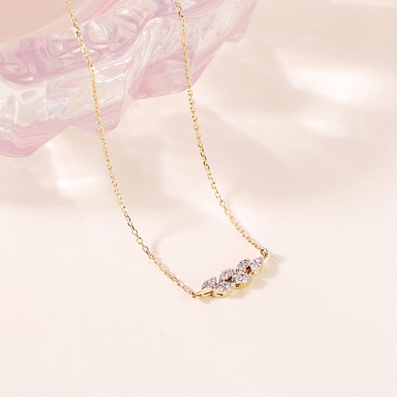 Petals Cluster Diamond Necklace