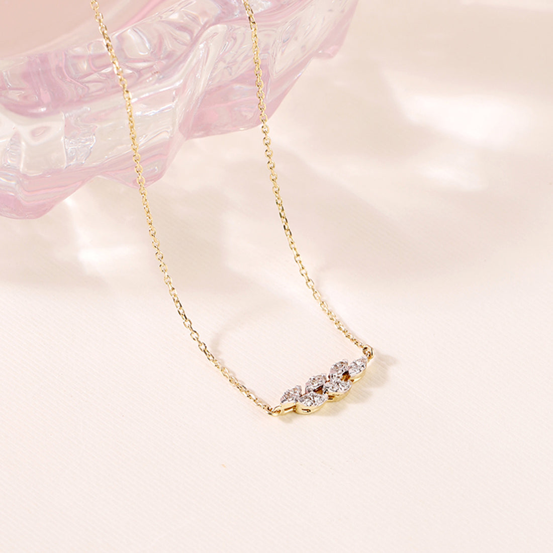 Petals Cluster Diamond Necklace