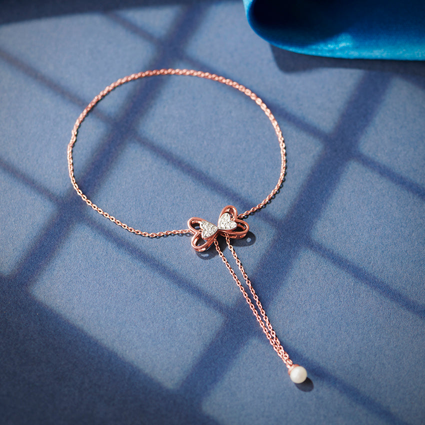Cute Bow Adjustable Pearl Bracelet