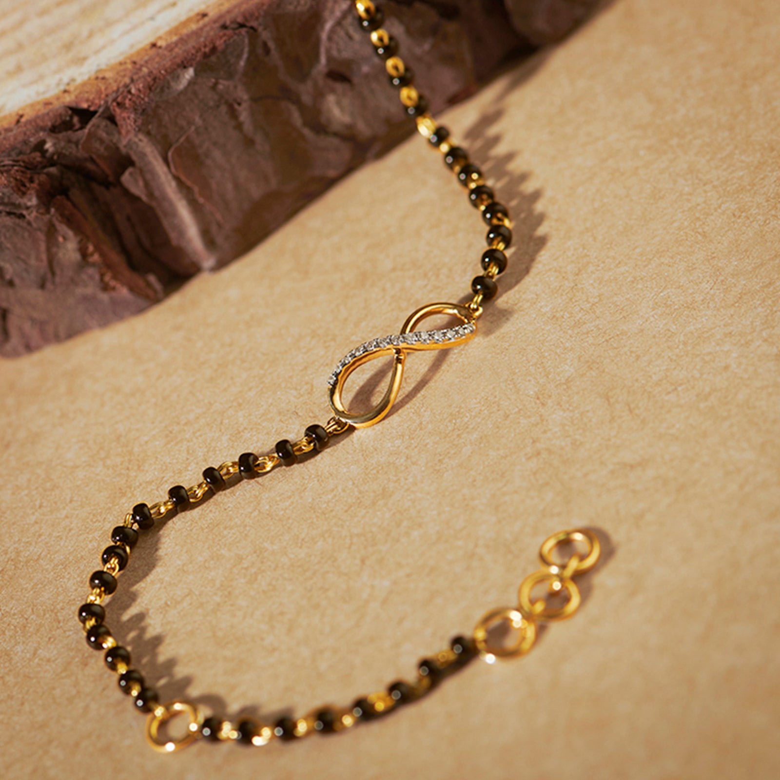 Obi Infinity Diamond Mangalsutra Bracelet