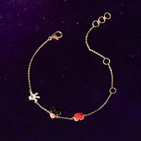 Mickey Mouse Face Shorts & Gloves Bracelet