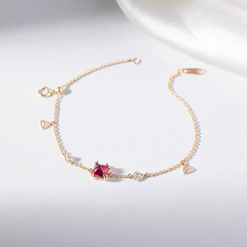 Shiny Gemstone Adjustable Bracelet