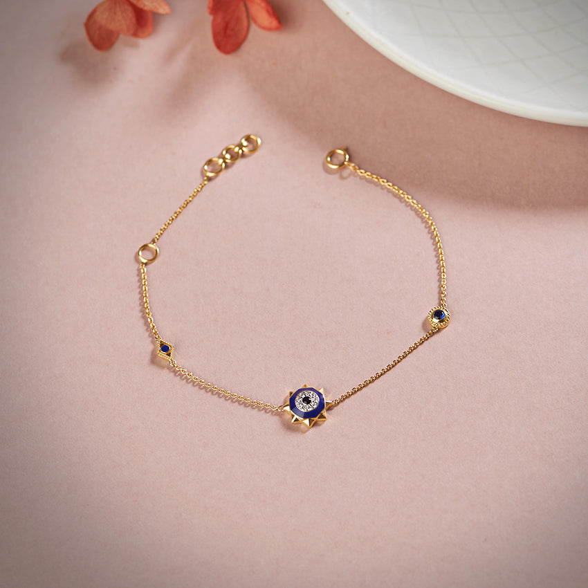 Starry Evil Eye Gemstone Bracelet