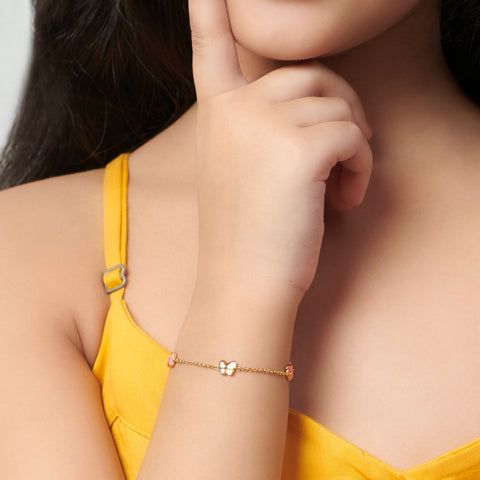 Butterfly Swarm Kids' Gold Bracelet
