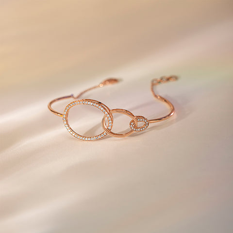 Twinkling Twine Diamond Tube Bracelet