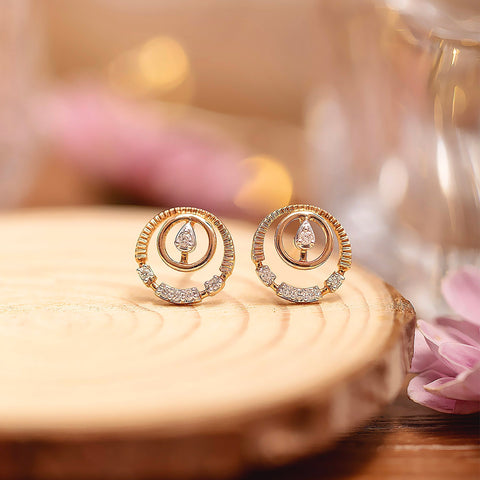 Elegant Diamond Stud Earrings