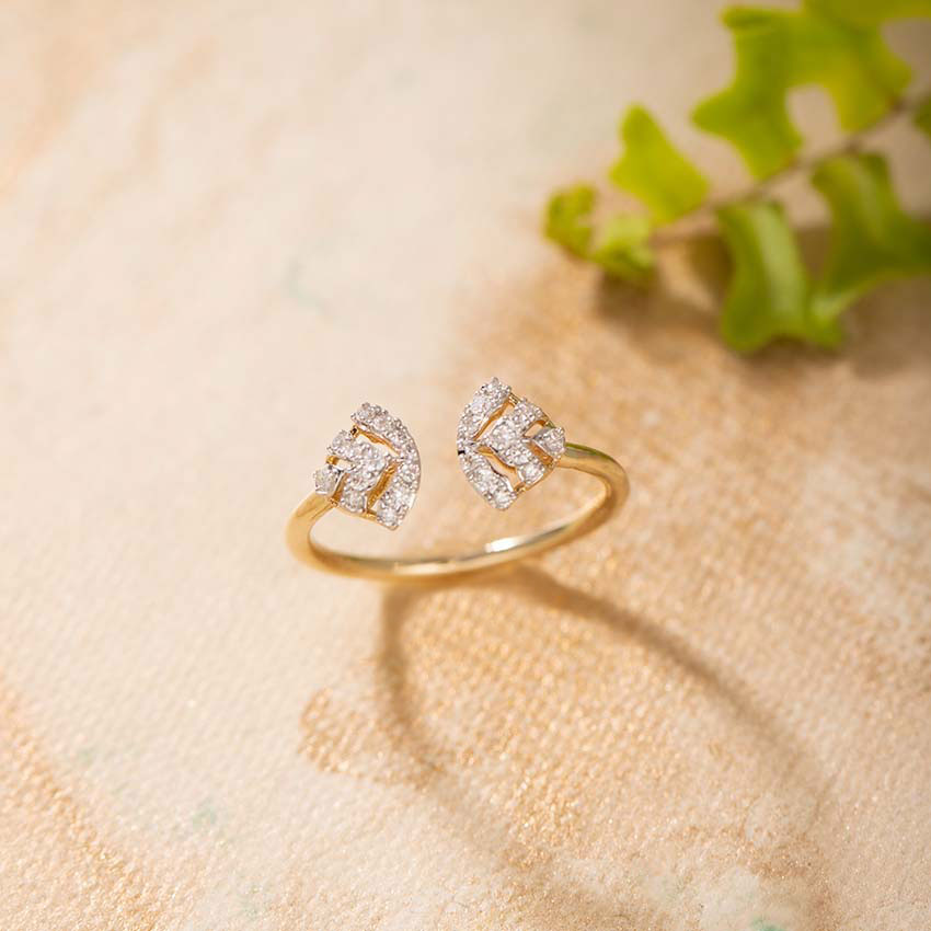 Duo Flare Diamond Ring